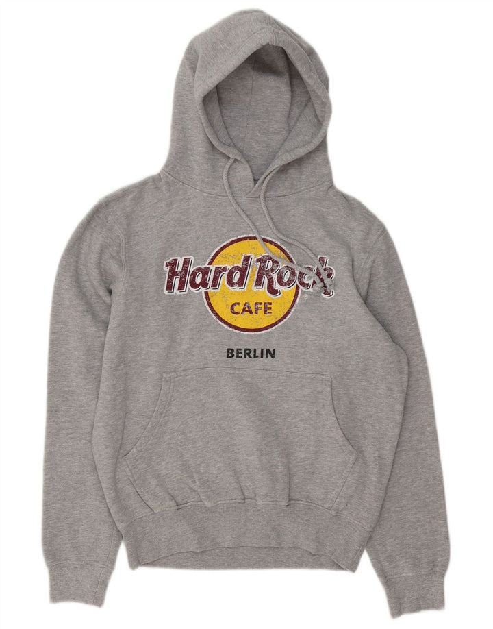 HARD ROCK CAFE feminino Berlin Graphic moletom com capuz Reino Unido 14 cinza médio