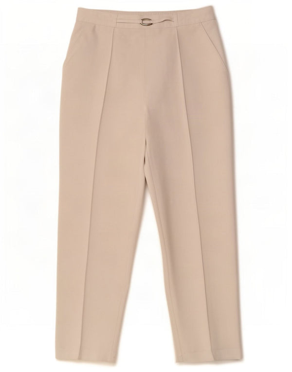 Calça feminina reta casual Marks & Spencer Reino Unido 8 pequena W26 L25 branca