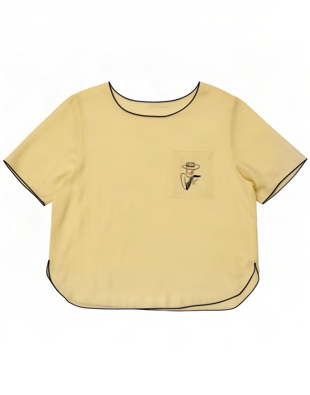 Blusa gráfica feminina vintage UK 16 grande amarelo