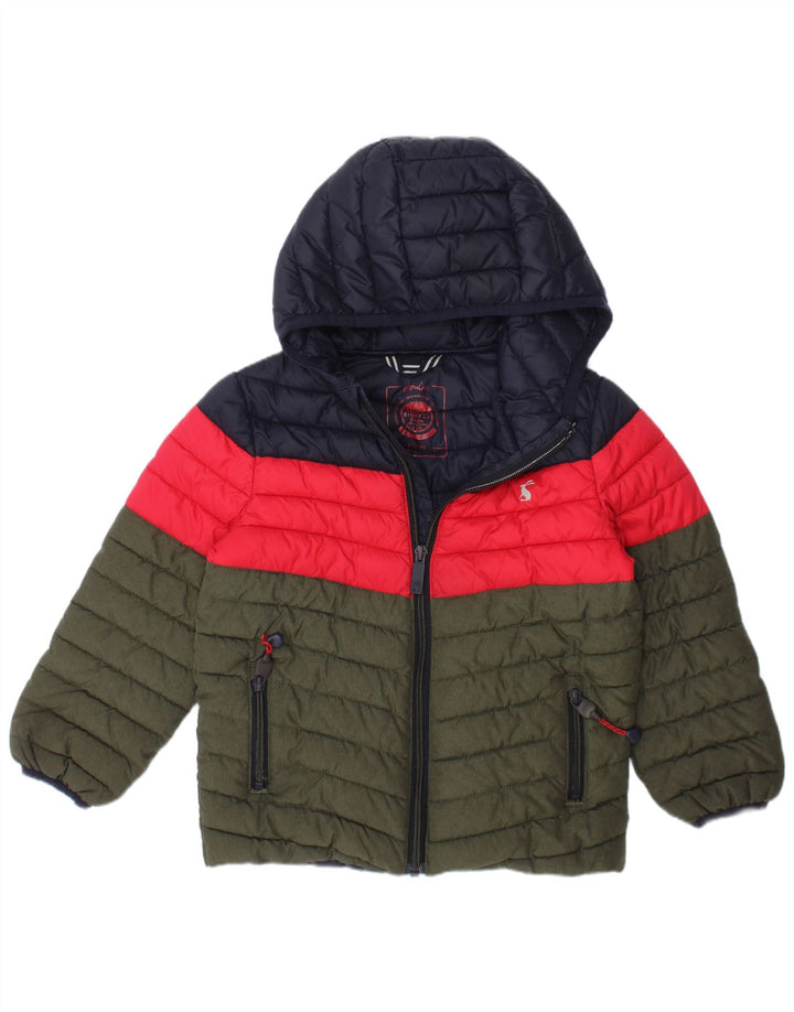 Jaqueta acolchoada Joules Boys 4-5 anos verde Colourblock poliamida