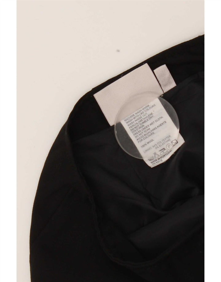 Saia feminina Inwear A-Line UK 12 Médio W30 Lã Preta