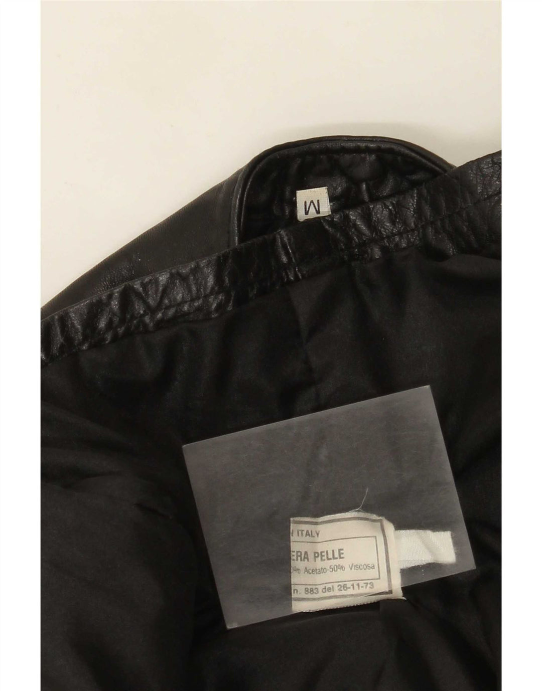 Colete de couro feminino vintage UK 12 médio preto
