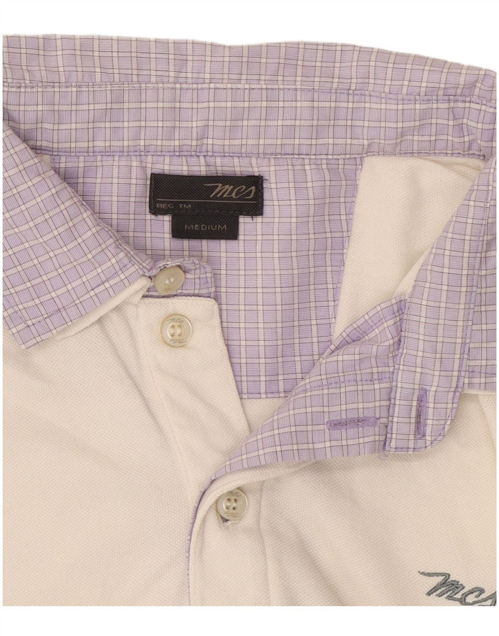 Camisa polo masculina Marlboro Classics médio branco colorblock algodão