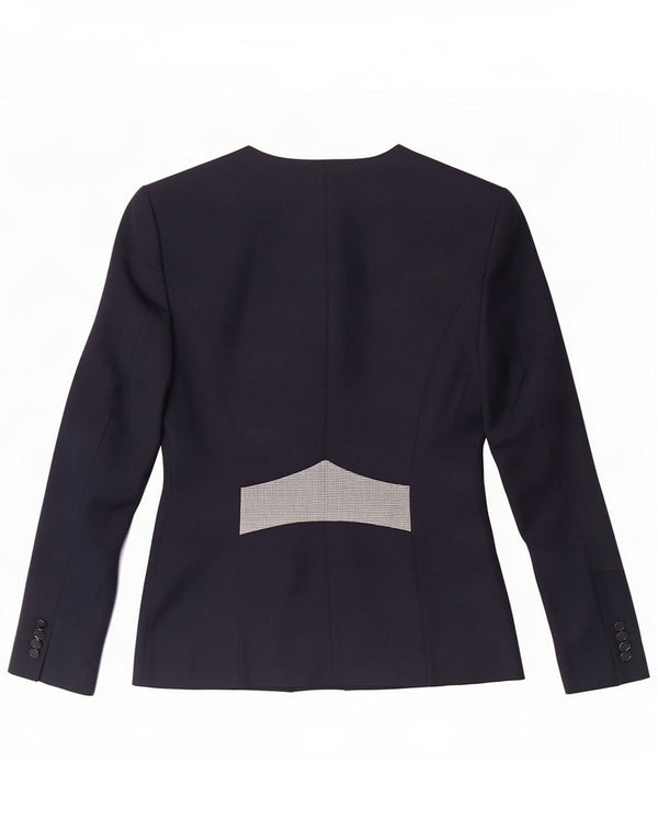 Lybido Jaqueta blazer feminina de 4 botões IT 44 Azul marinho médio Colourblock