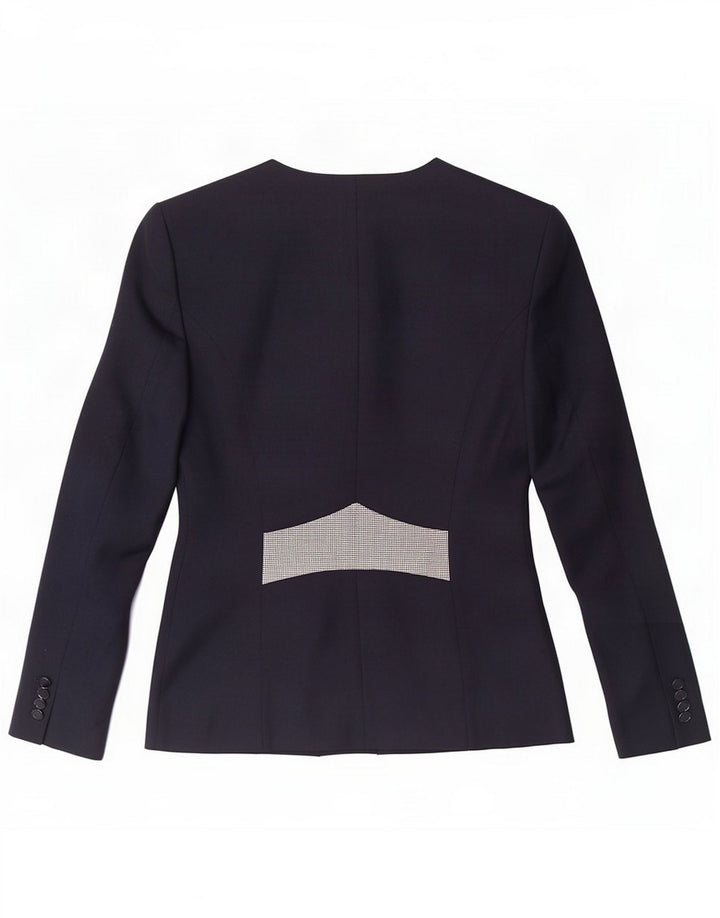 Lybido Jaqueta blazer feminina de 4 botões IT 44 Azul marinho médio Colourblock
