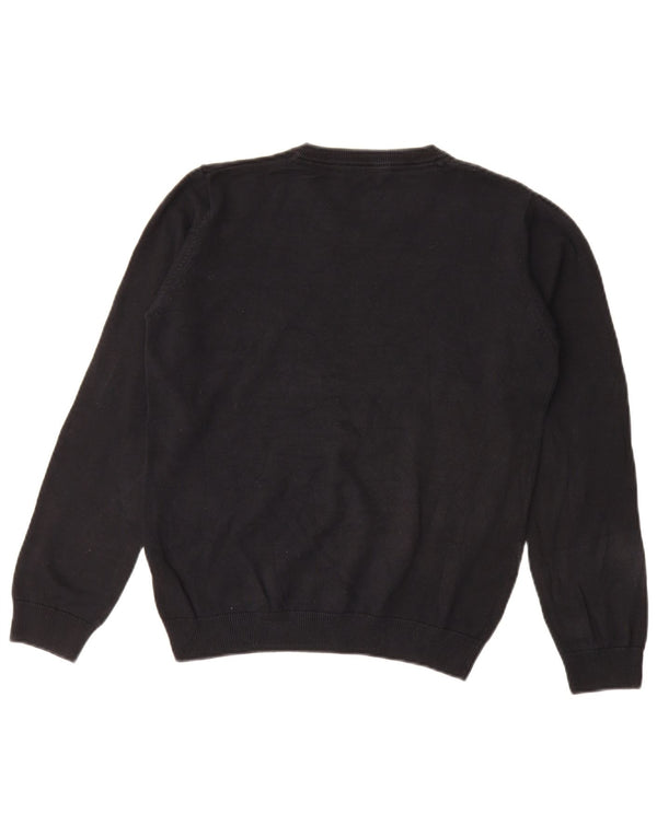 Suéter Marks & Spencer Boys com decote em V 12-13 anos algodão preto