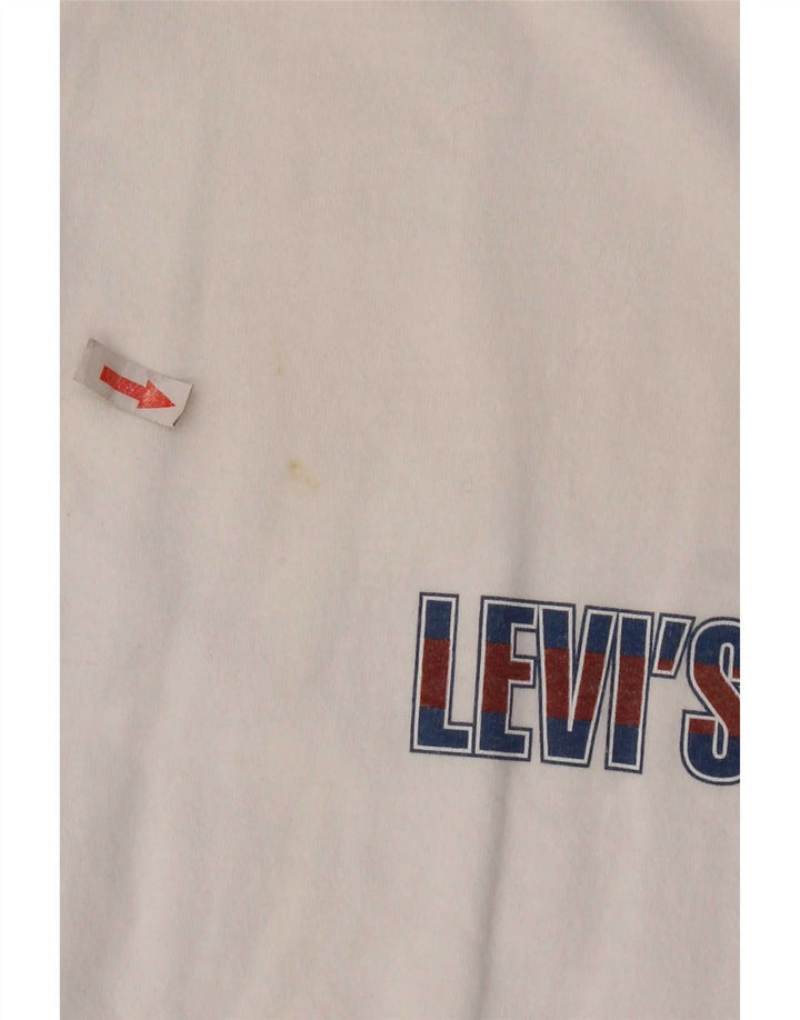 Camiseta gráfica masculina Levi's Top grande de algodão branco