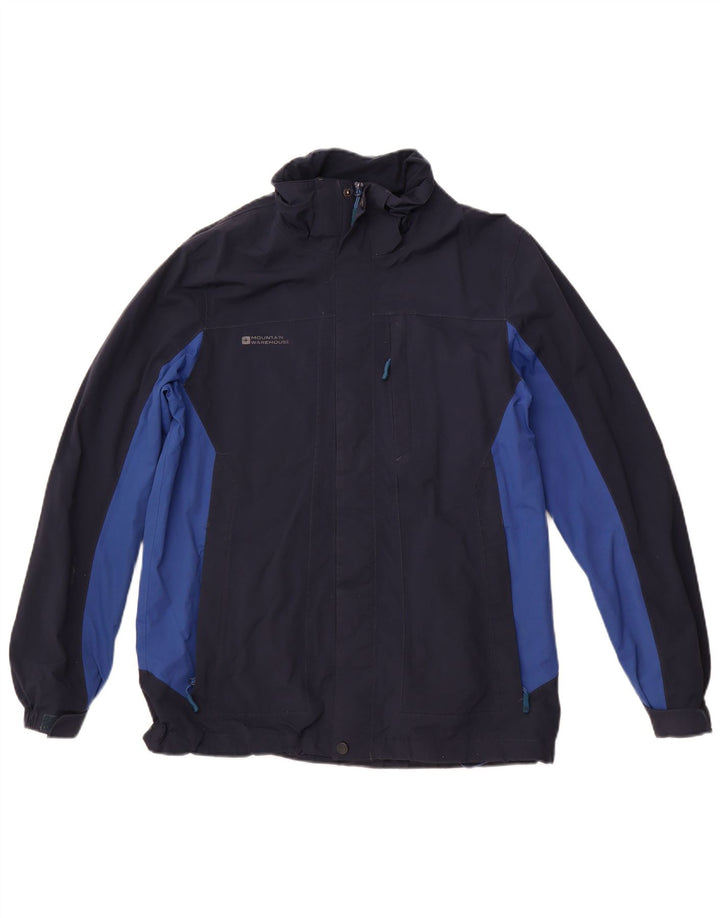 Jaqueta de chuva masculina MOUNTAIN WAREHOUSE UK 36 pequena azul marinho colorblock
