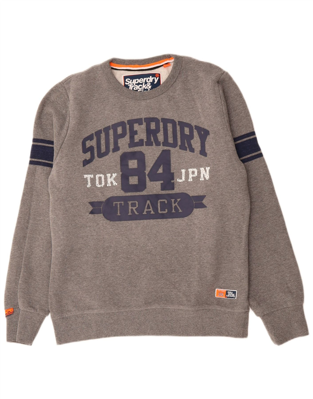 Superdry moletom gráfico masculino jumper XL cinza colorblock algodão