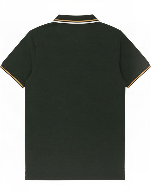 Camisa polo masculina Jack & Jones de algodão verde médio