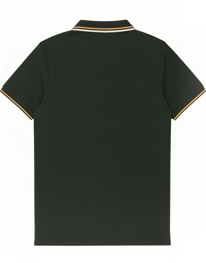 Camisa polo masculina Jack & Jones de algodão verde médio