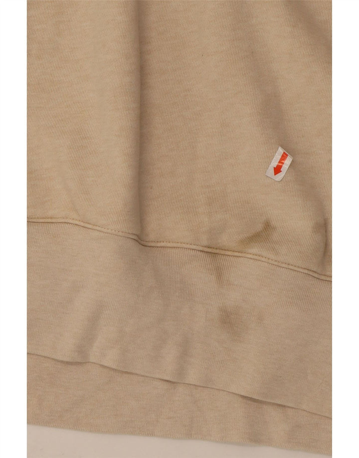 ADIDAS Mens Hoodie Jumper Grande Algodão Bege