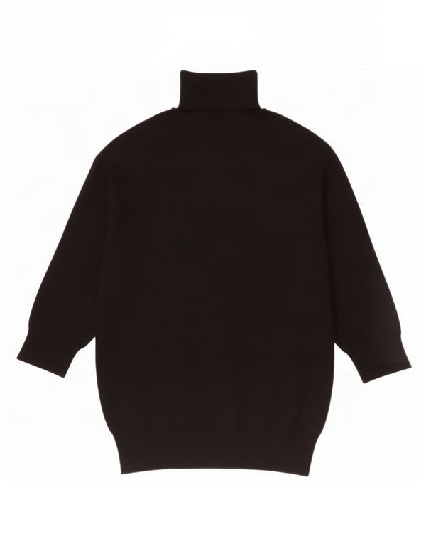 Suéter feminino Zara com manga 3/4 e gola redonda Reino Unido 8 pequeno preto viscose