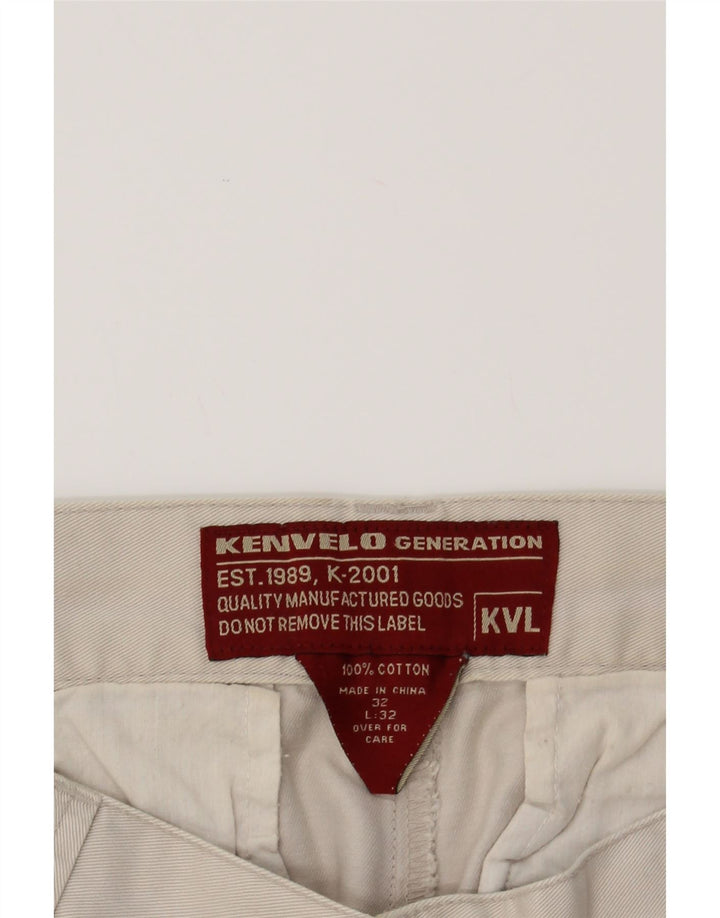 KENVELO Mens Straight Cargo Trousers W32 L32 Off White Cotton Vintage Kenvelo and Second-Hand Kenvelo from Messina Hembry 