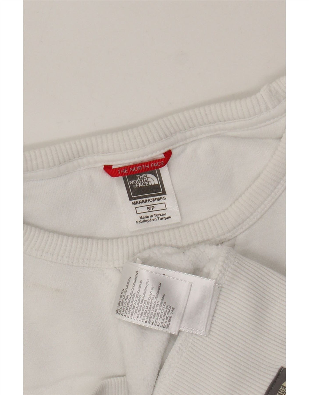 THE NORTH FACE moletom gráfico masculino jumper pequeno algodão branco