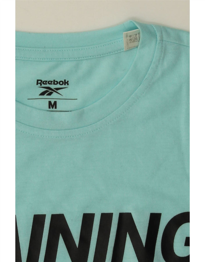 REEBOK Mens T-Shirt Top Medium Blue Cotton Vintage Reebok and Second-Hand Reebok from Messina Hembry 