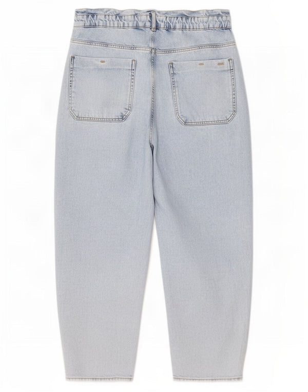 Zara Jeans feminino cintura alta cônico EU 44 XL W34 L26 branco