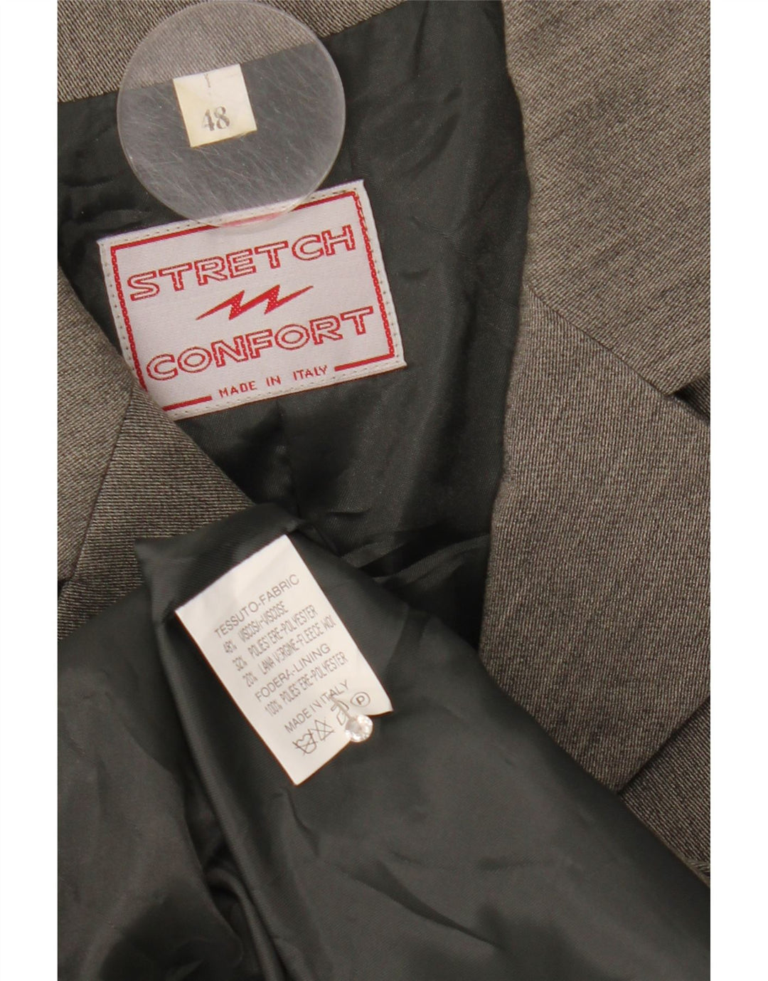 Sobretudo feminino vintage IT 48 XL cinza viscose