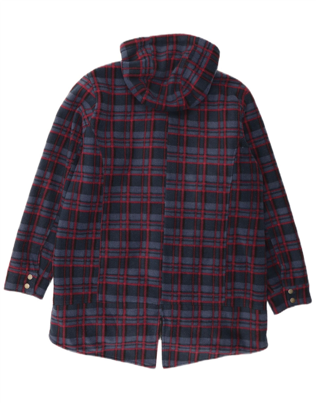 Jaqueta Parka com capuz feminina Cotton Traders Reino Unido 16 xadrez azul marinho grande