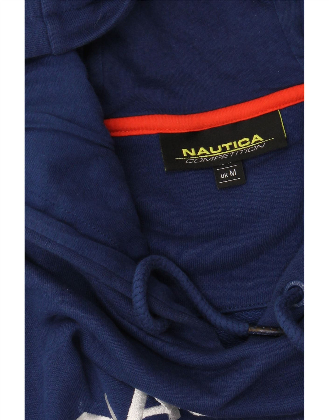 Suéter com capuz gráfico masculino NAUTICA médio algodão azul marinho
