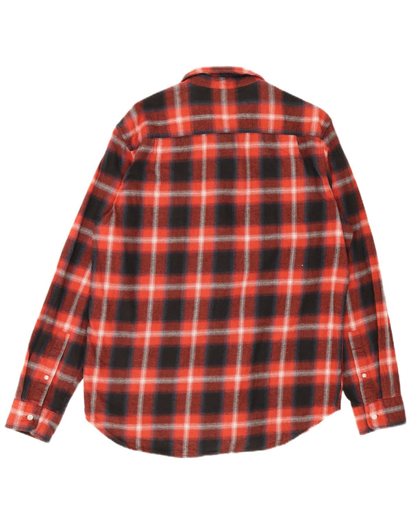 Camisa masculina de flanela Timberland Regular Fit grande algodão xadrez azul marinho
