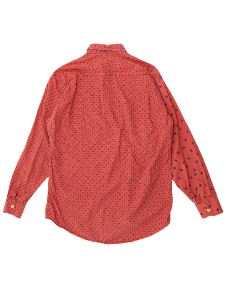 Camisa masculina Levi's de algodão manchado vermelho médio