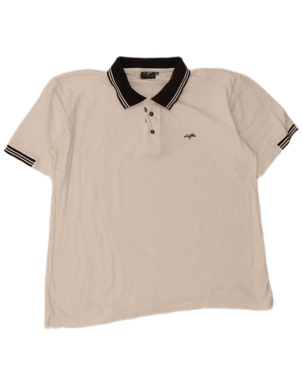 Camisa polo masculina de rugby Lotto 2XL listrada branca