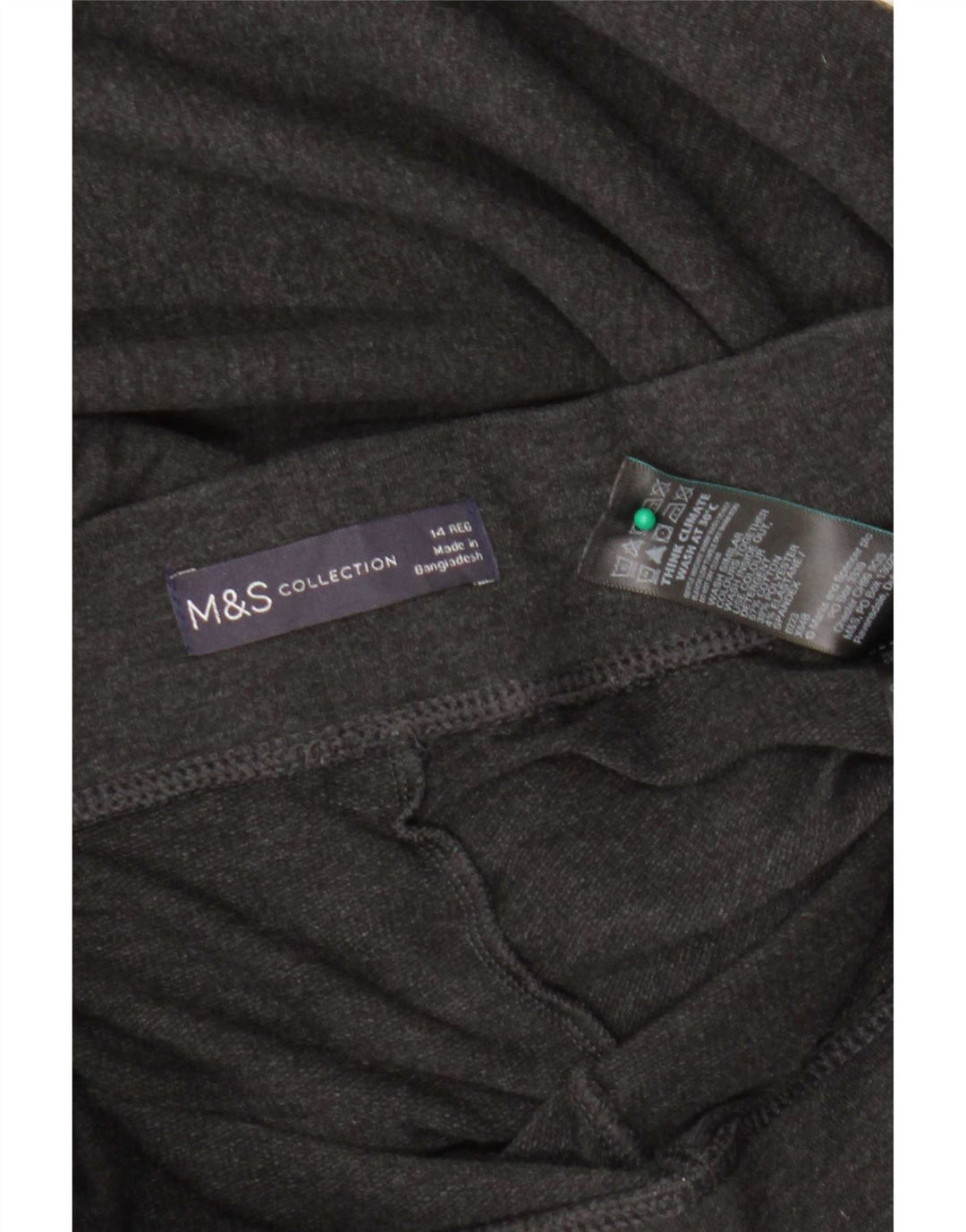 Leggings femininas Marks & Spencer Reino Unido 14 grande algodão cinza