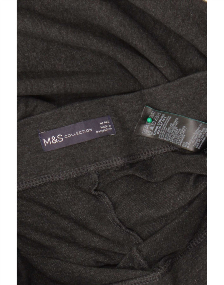 Leggings femininas Marks & Spencer Reino Unido 14 grande algodão cinza