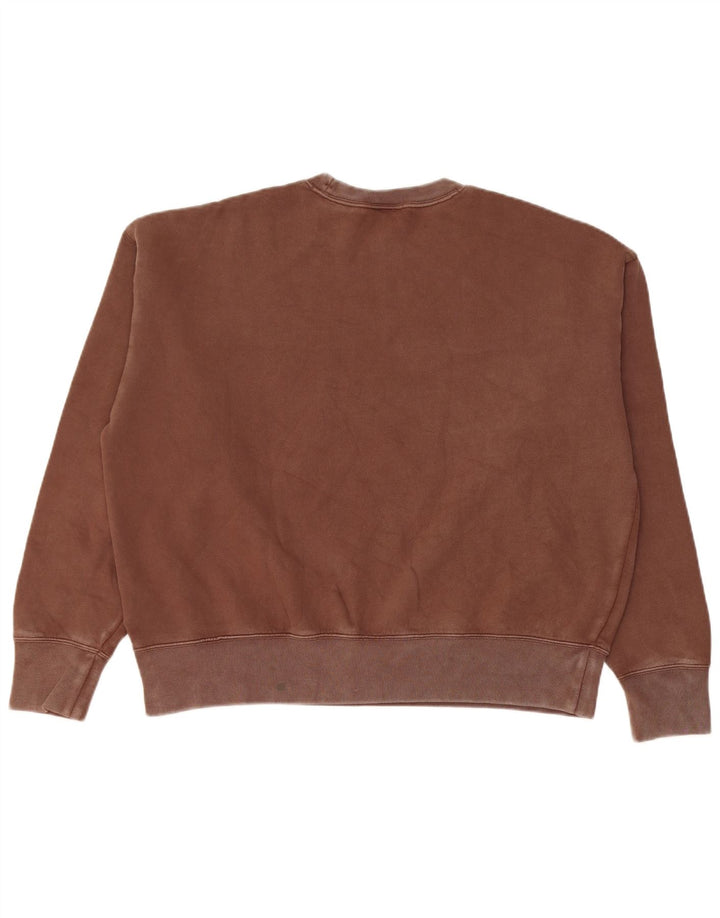 Jumper de moletom feminino grande Champion UK 16 grande algodão marrom