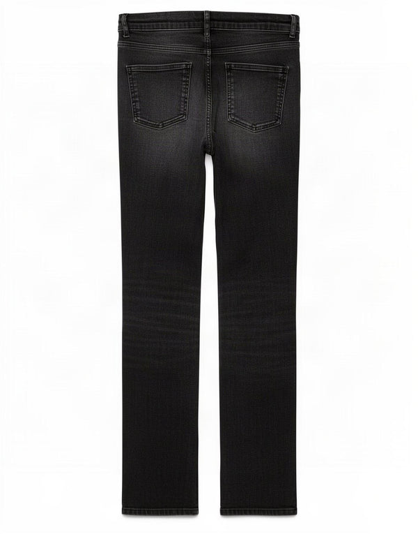 Jeans retos femininos Marks & Spencer Reino Unido 14 grande W32 L28 algodão preto