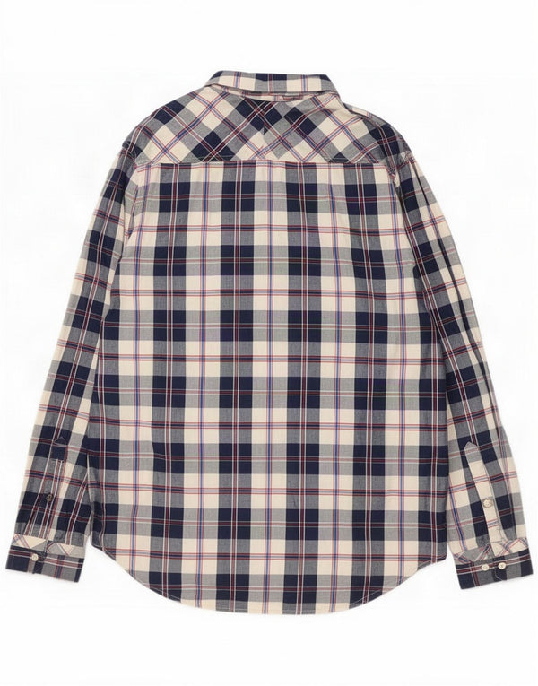 Camisa masculina Regular Fit Timberland 2XL algodão xadrez azul marinho