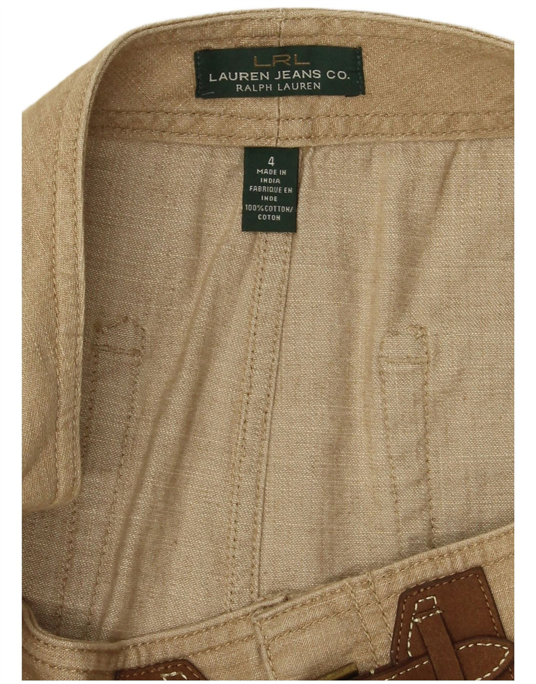 Saia lápis feminina RALPH LAUREN US 4 pequena W30 algodão bege