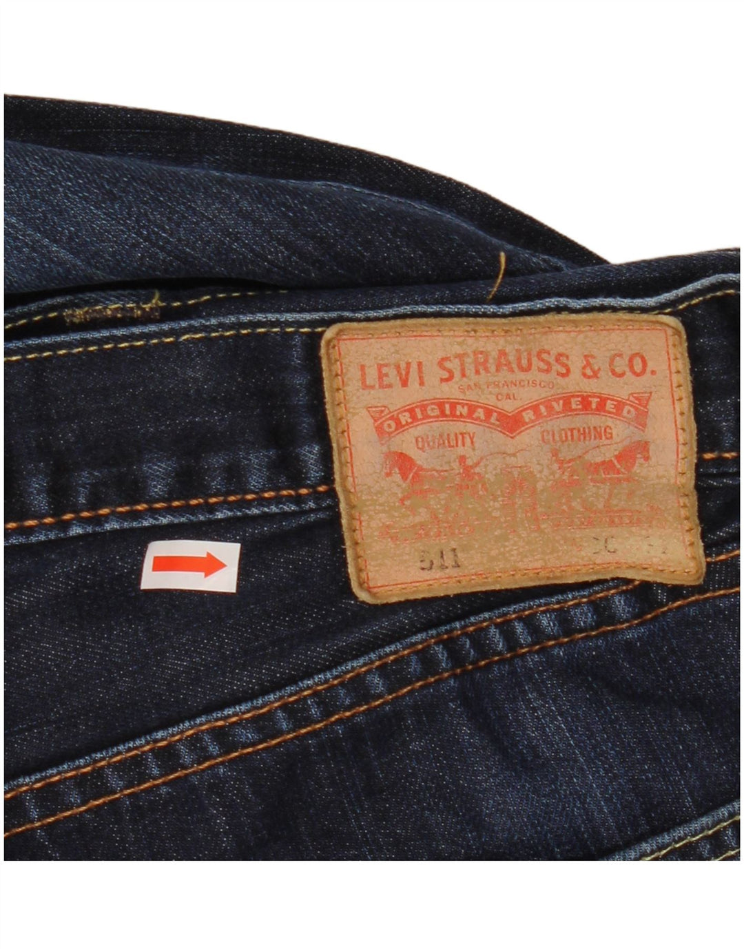 LEVI'S Masculino 511 Slim Jeans W32 L30 Azul Marinho Algodão