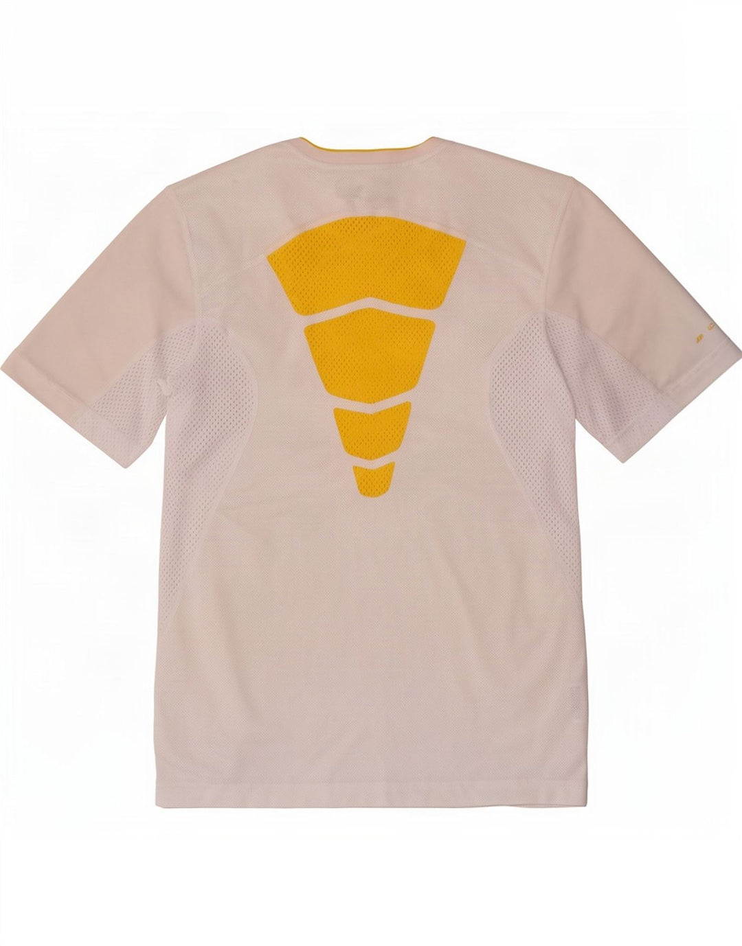 Camiseta masculina Nike Dri Fit Top pequeno branco colorblock poliéster