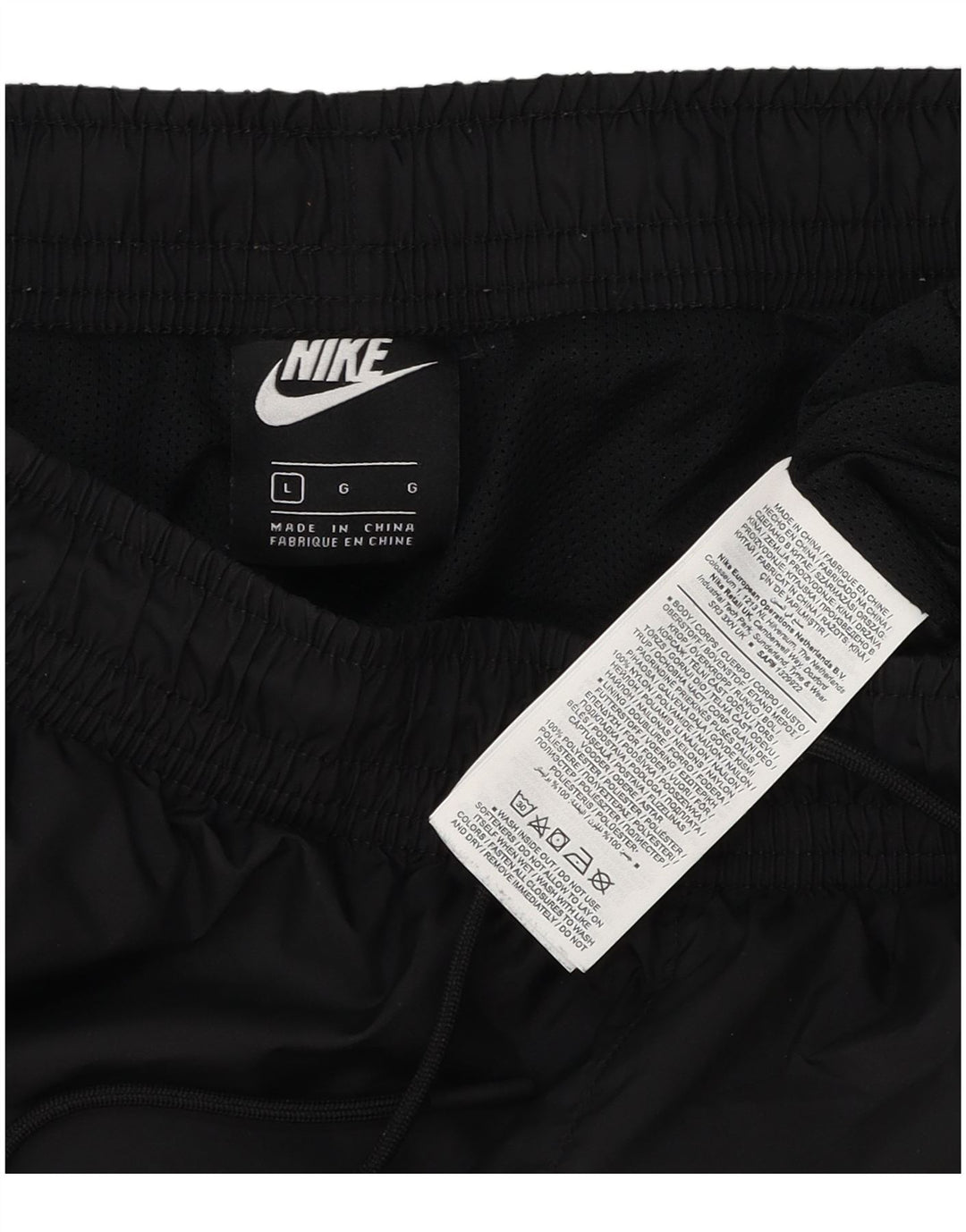 Calça de treino masculina Nike joggers grande poliéster preto