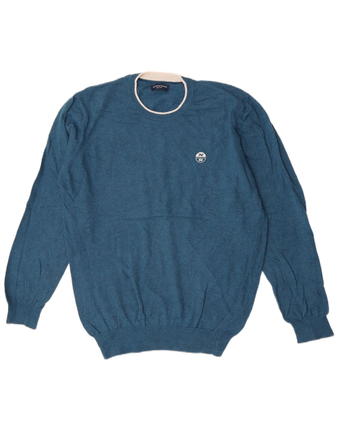 Suéter masculino North Sails com gola redonda, grande poliamida azul