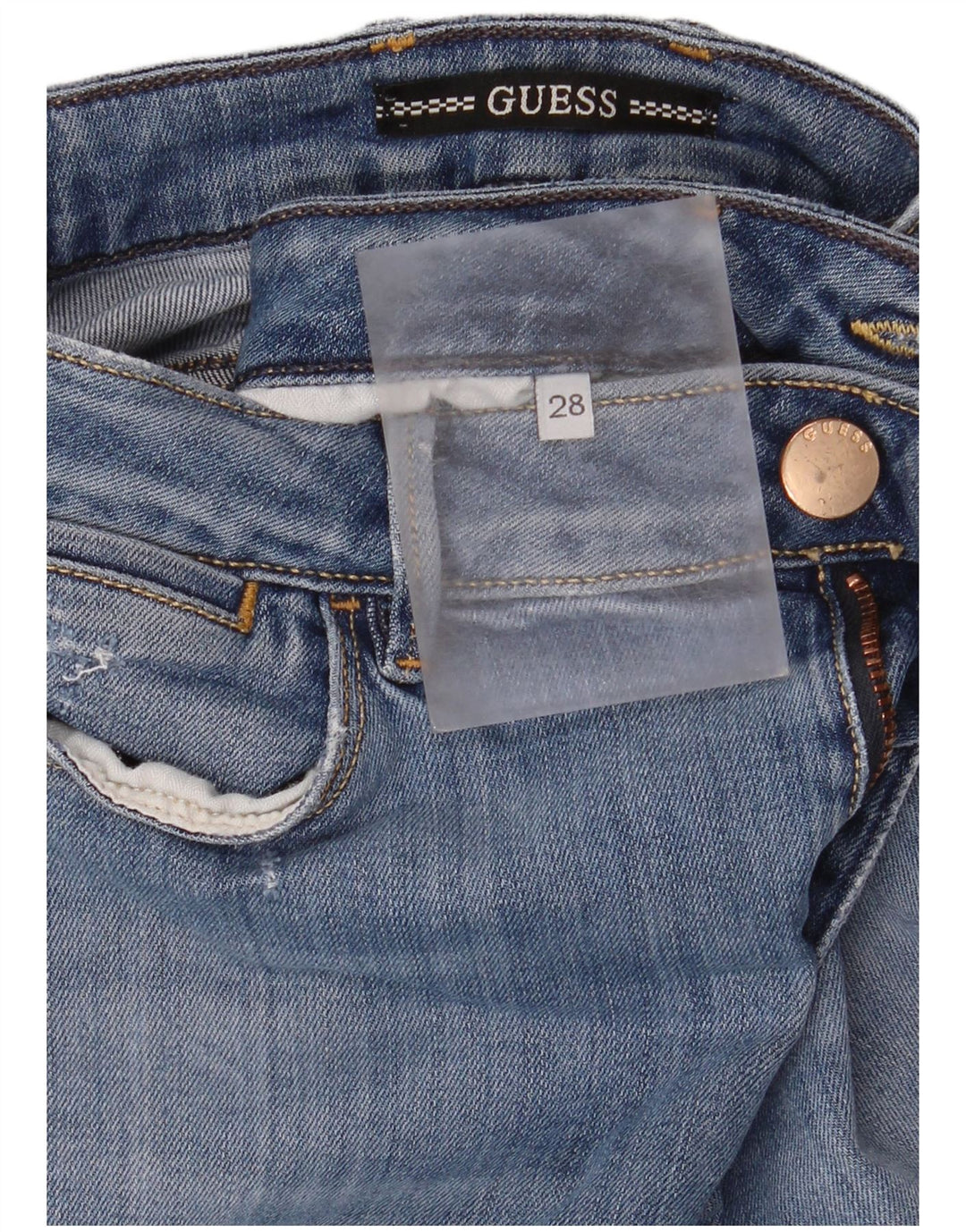 Calça jeans feminina Guess W28 L30 azul