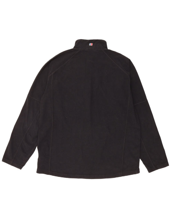 Berghaus Suéter masculino de lã com zíper e gola 2XL poliéster preto