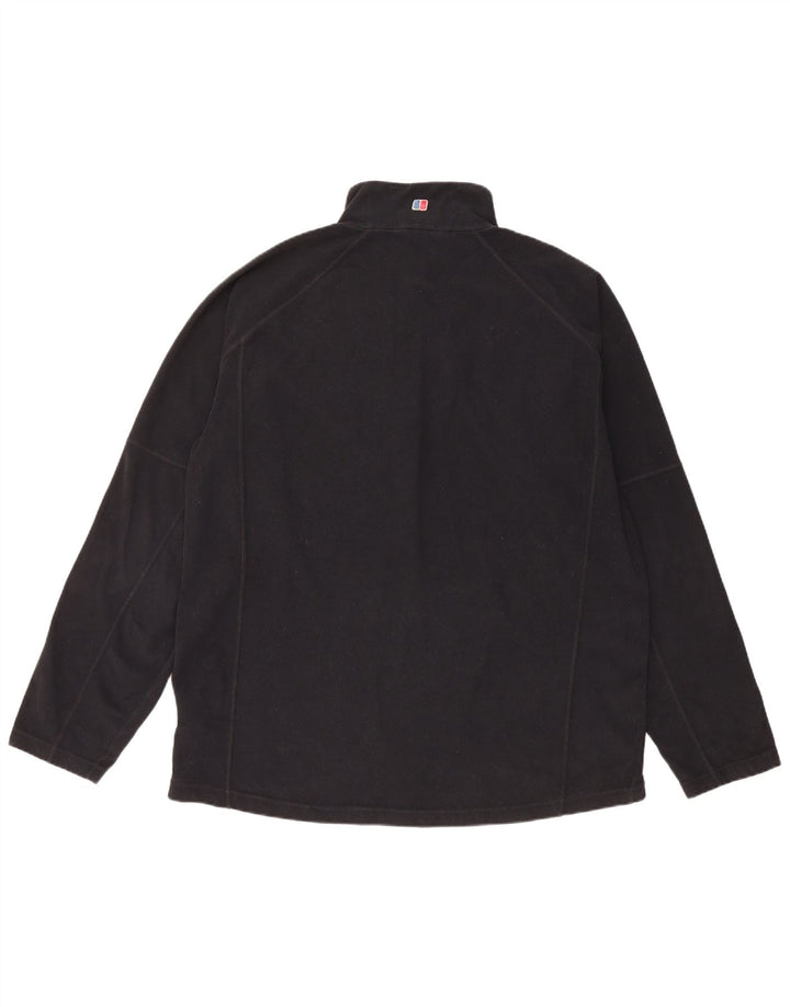 Berghaus Suéter masculino de lã com zíper e gola 2XL poliéster preto