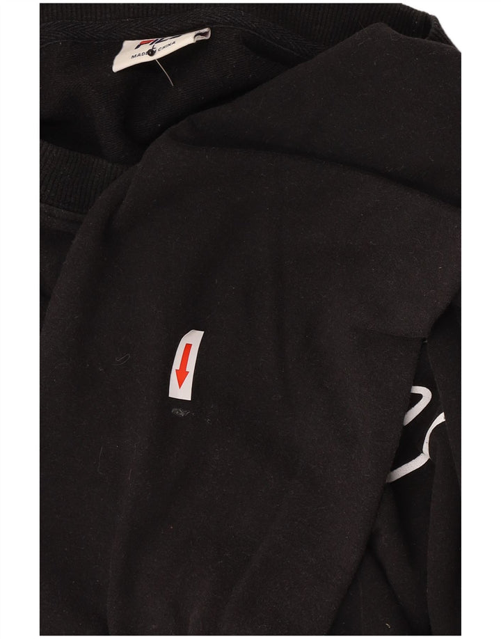 Fila moletom gráfico masculino jumper grande algodão preto