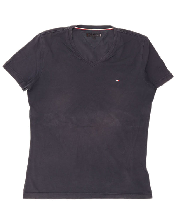 Camiseta masculina Tommy Hilfiger grande algodão azul marinho