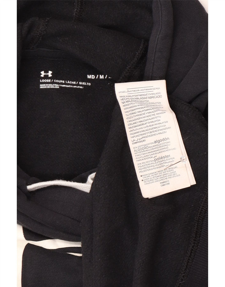 Under Armour masculino gráfico moletom com capuz médio algodão azul marinho