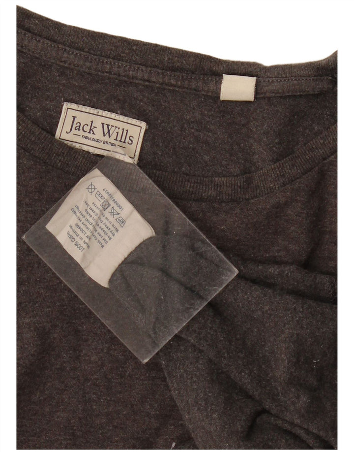 Camiseta masculina JACK WILLS algodão cinza médio