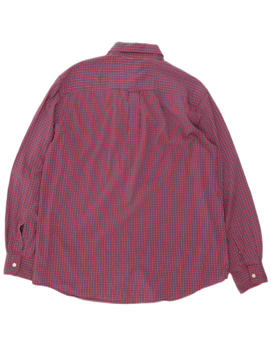Camisa masculina Chaps grande algodão guingão vermelho