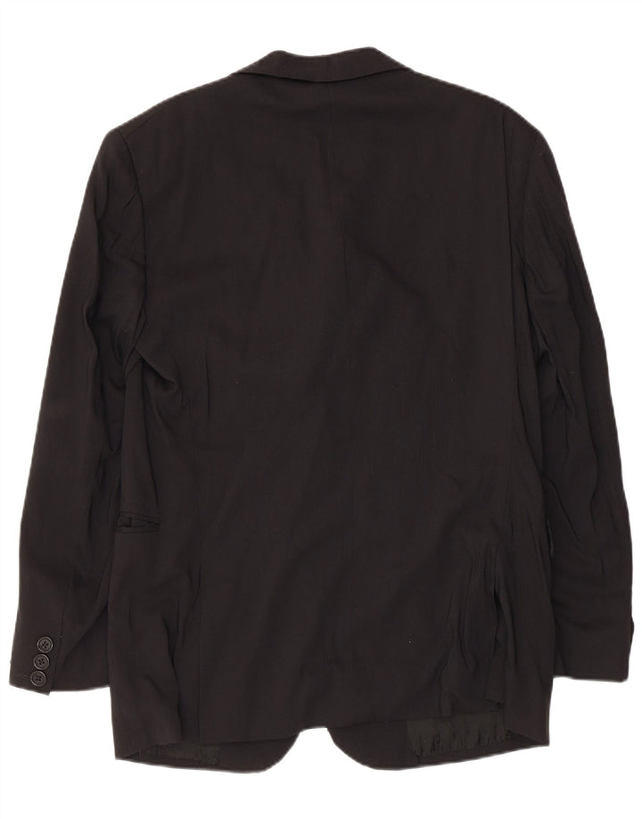 Jaqueta blazer masculina de 2 botões BIKKEMBERGS IT 50 grande viscose preta