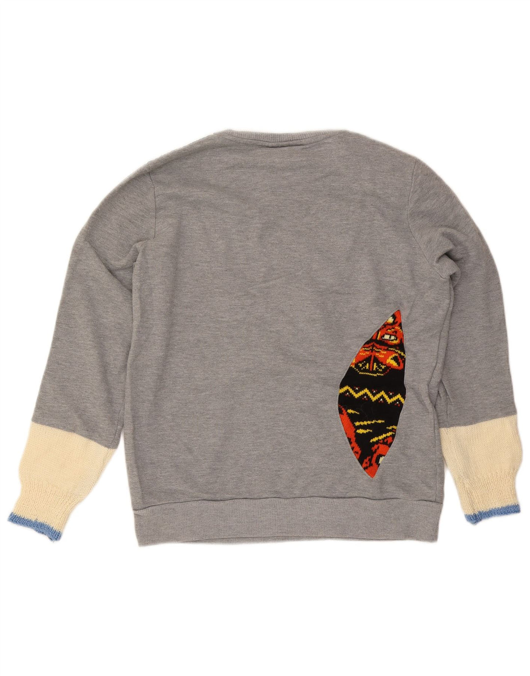 Fila moletom gráfico feminino jumper UK 16 grande bloco cinza
