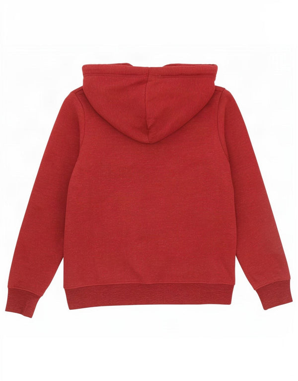 Suéter com capuz feminino Superdry UK 12 médio algodão borgonha