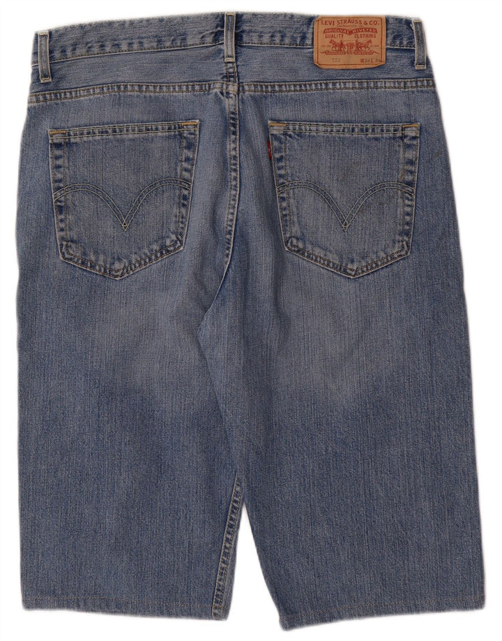 Shorts jeans masculino 752 Levi's W36 grande azul algodão