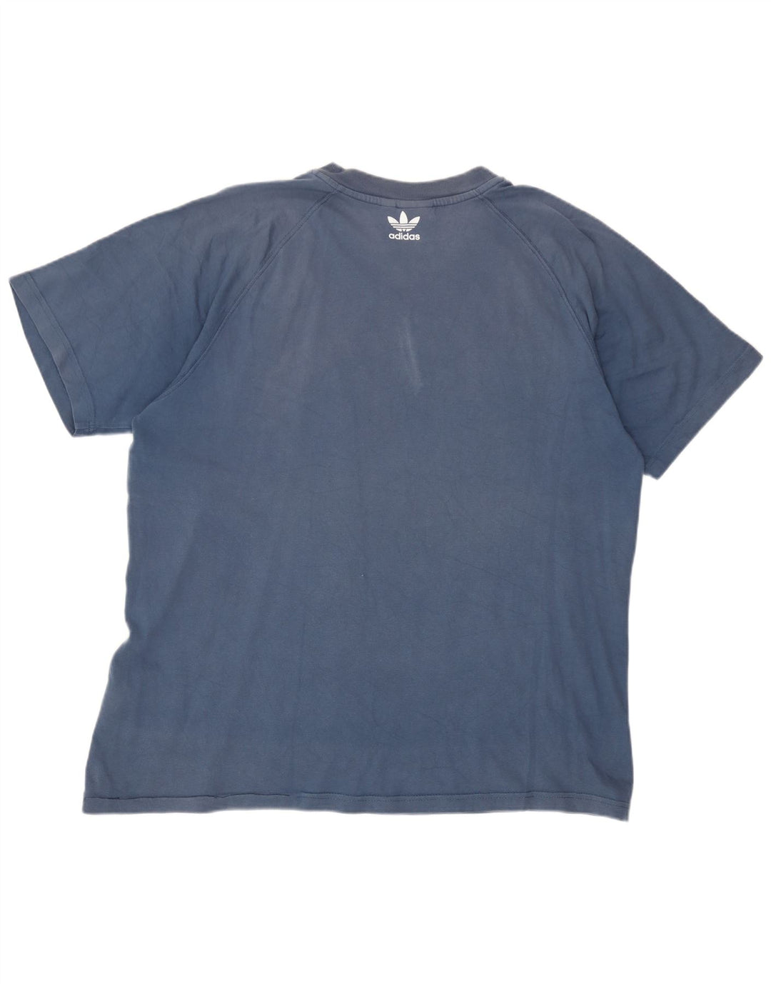 Adidas Mens Graphic T-Shirt Top Médio Algodão Azul